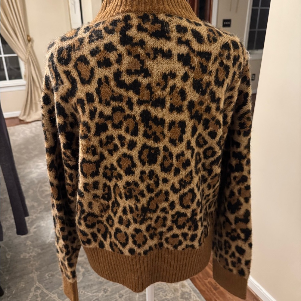 Anne Taylor LOFT Cheetah Print Mock Neck Sweater. So cute and versatile. - Picture 3 of 6